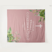 Tenture Confirmation de couleur rose verdure fond photo (Devant (Horizontal))