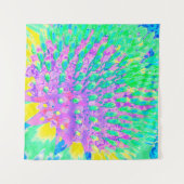 Tenture Confleur Abstrait bleu turquoise et violet (Devant (Horizontal))