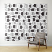 Tenture Conflit de Doodle motif d'automne (En situation (horizontale))