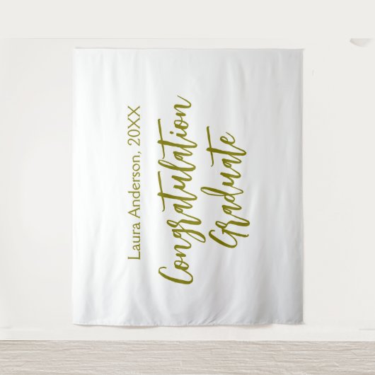 Tenture Congratulations graduate golden name class 20XX si (Devant)