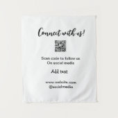 Tenture Connectez-vous avec nous scan QR code ajouter e-ma (Devant)