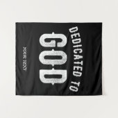 TENTURE CONSACRÉ À DIEU TEXTE BLANC FROID PERSONNALISABLE (Devant (Horizontal))