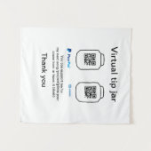 Tenture Conseil virtuel jar q r code argent don PayPal ven (Devant (Horizontal))