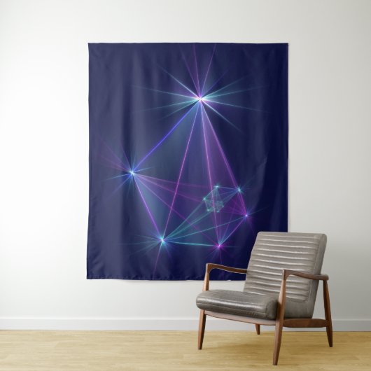 Tenture Constellation, Art Fractal Abstrait Fantastique (En situation)