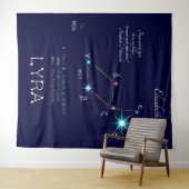 Tenture Constellation de l'hémisphère nord Lyra (En situation (horizontale))
