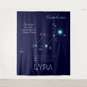Tenture Constellation de l'hémisphère nord Lyre (Devant)