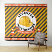 Tenture Construction Casquette|Noir & Jaune 1er anniversai (En situation (horizontale))