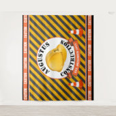 Tenture Construction Casquette|Noir & Jaune 1er anniversai (Devant)