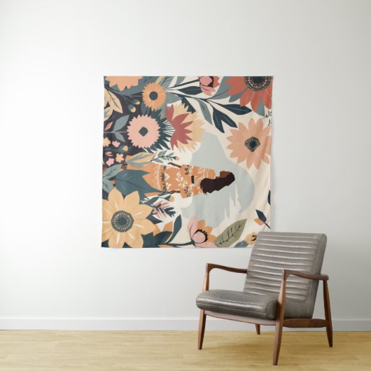 Tenture Contemplation du jardin (En situation (horizontale))