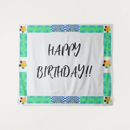 Tenture Contexte d'anniversaire (Devant (Horizontal))