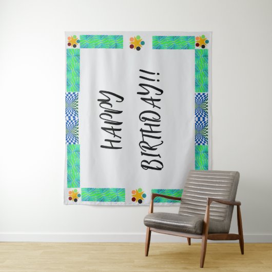 Tenture Contexte d'anniversaire (En situation)