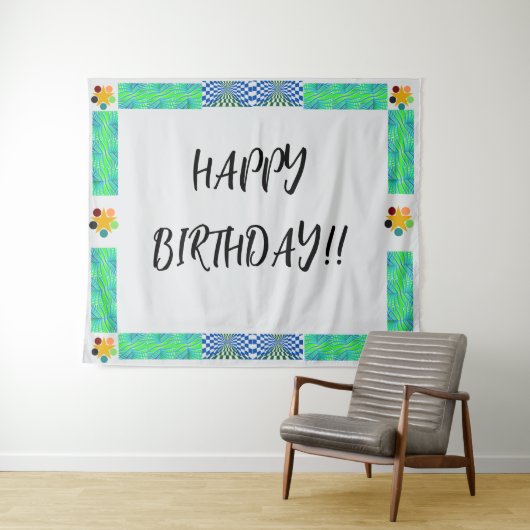 Tenture Contexte d'anniversaire (En situation (horizontale))