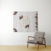 Tenture Contexte de confirmation Gold Burgundy Peonies Mar (En situation (horizontale))