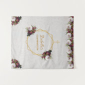 Tenture Contexte de confirmation Gold Burgundy Peonies Mar (Devant (Horizontal))