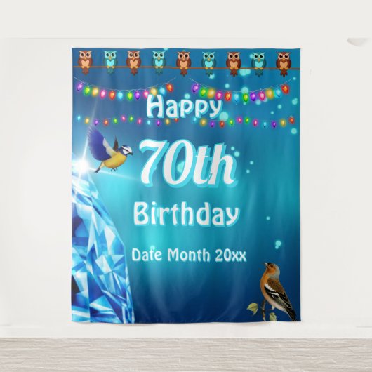 Tenture Contexte de fête d'anniversaire | Parties scintill (Devant)