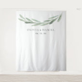 Tenture Contexte élégant de mariage de branche d'olivier (Devant)