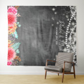 Tenture Contexte floral personnalisable de cabine de photo (En situation (horizontale))