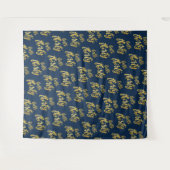 Tenture Contexte Gold Navy "Hello Thirty" Anniversaire (Devant (Horizontal))