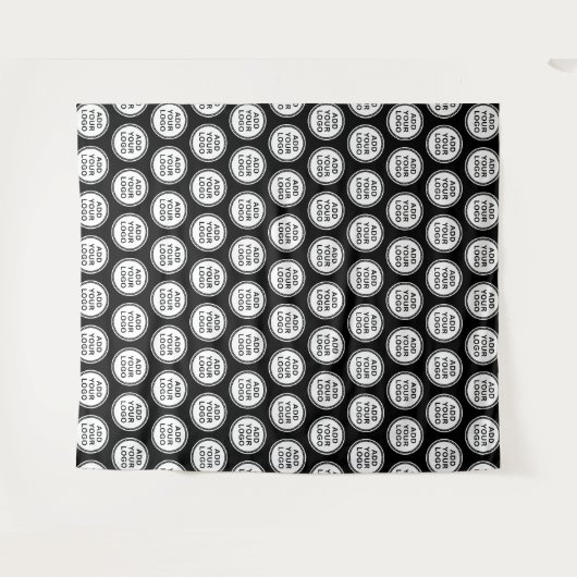 Tenture Contexte noir modelé par logo fait sur commande (Devant (Horizontal))