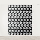 Tenture Contexte noir modelé par logo fait sur commande (Devant)