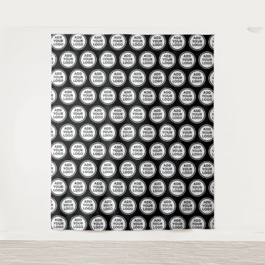 Tenture Contexte noir modelé par logo fait sur commande (Devant)