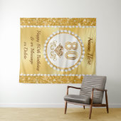 Tenture Contexte pour 80e anniversaire, 80e anniversaire I (En situation (horizontale))