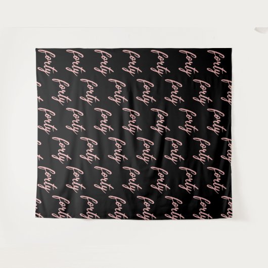 Tenture Contexte "Quarante" 40e anniversaire Rose Gold Noi (Devant (Horizontal))