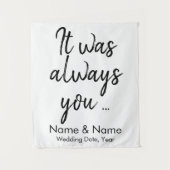 Tenture Contexte rustique Mariage pour la cérémonie sur un (Devant)