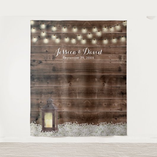 Tenture Contextes floraux blancs de mariage de grange de (Devant)