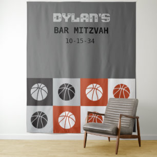 Tenture COOL BASKETBALL Bar Mitzvah Invitation