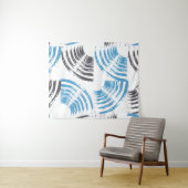Tenture Cool, moderne, bleu abstrait tendance (En situation (horizontale))