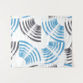 Tenture Cool, moderne, bleu abstrait tendance (Devant (Horizontal))