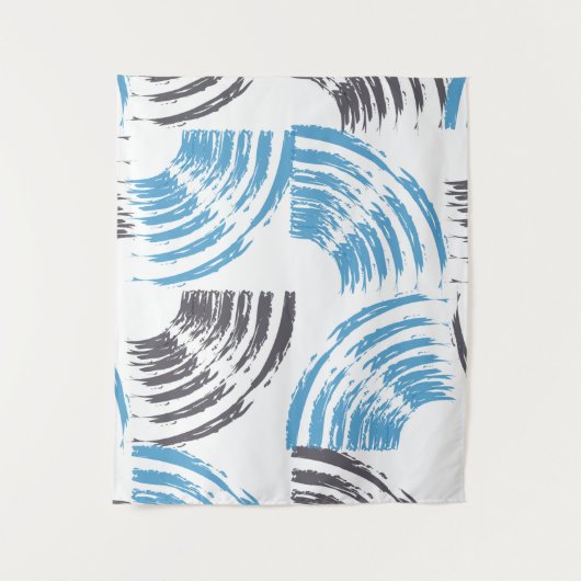 Tenture Cool, moderne, bleu abstrait tendance (Devant)