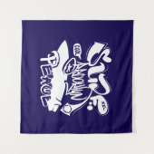 Tenture Cool Retro Surf Brooklyn Paix (Devant (Horizontal))