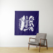 Tenture Cool Retro Surf Brooklyn Paix (En situation (horizontale))