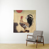 Tenture Coq chantant par Ito Jakuchu (En situation)