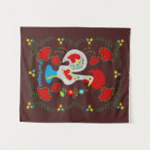 Tenture Coq traditionnel de Barcelos en blanc (Devant (Horizontal))