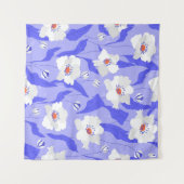 Tenture Coquelicots blancs : Couture violette dessinée à l (Devant (Horizontal))