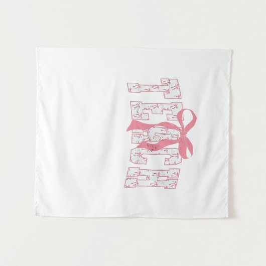 Tenture Coquette Bow Pencil Design Enseignants Enseignants (Devant (Horizontal))