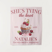 Tenture Coquette Esthétique Pink Bow Cerise Gâteau Fancy G (Devant)