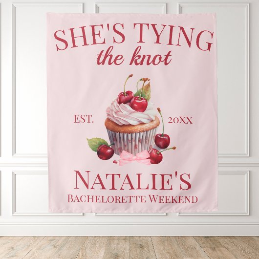 Tenture Coquette Esthétique Pink Bow Cerise Gâteau Fancy G