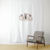 Tenture Coquette fantômes avec un chat noir T-shirt classi (En situation)