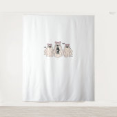 Tenture Coquette fantômes avec un chat noir T-shirt classi (Devant)