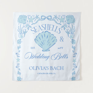 Tenture Coquillages et Cloches de Mariage Enterrement de V