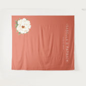 Tenture Coral Moderne Wedding (Devant (Horizontal))