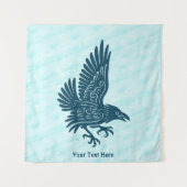 Tenture Corbeau bleu dansant (Devant)
