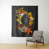 Tenture Corbeau d'automne (En situation)