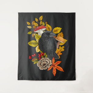 Tenture Corbeau d'automne