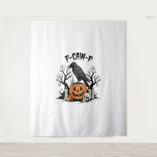 Tenture Corbeau drôle, F-Caw-F, Corbeau crânien, Corbeau g