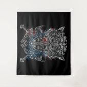 Tenture Corbeaux et épées d'Odin Mythologie Viking drapeau (Devant)